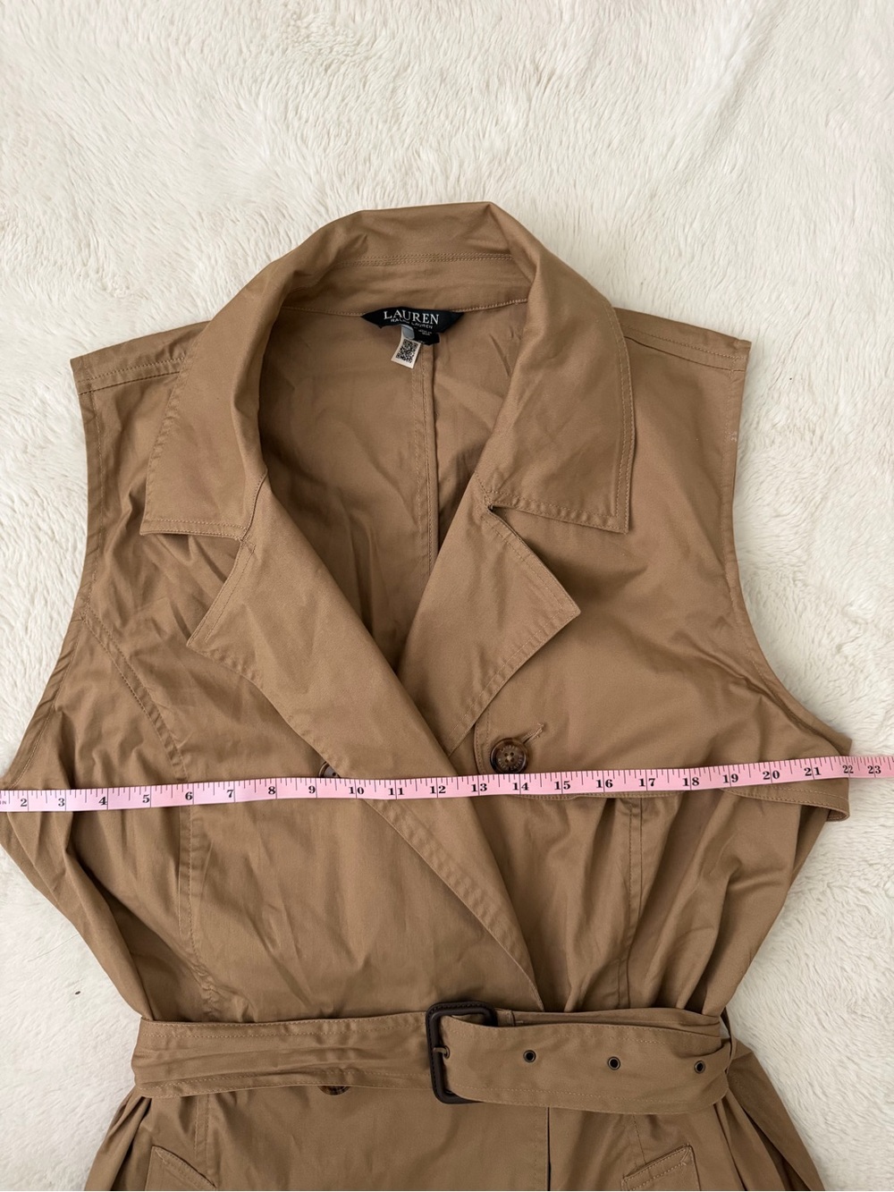 Ralph Lauren Sleeveless Trench Dress in Tan - Picture 2 of 7
